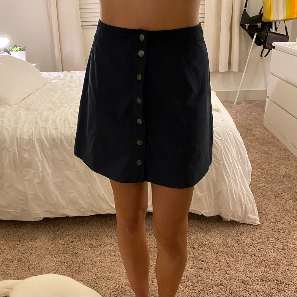 Button Front Skirt